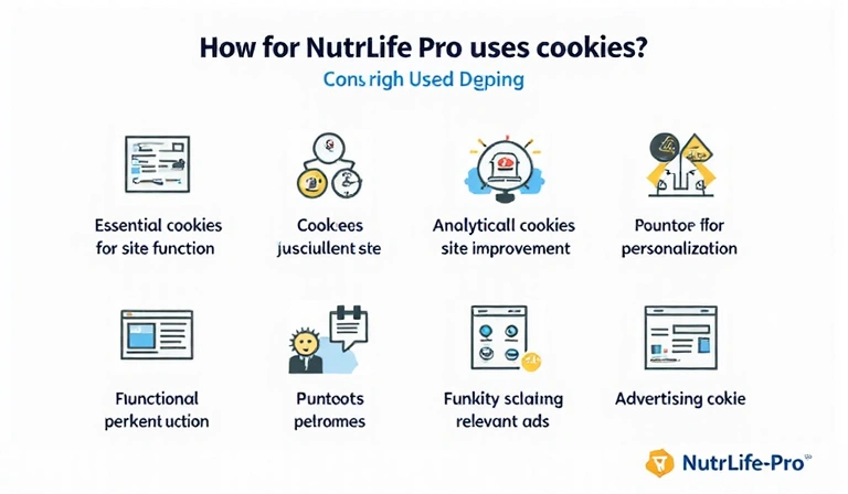 Diagram przedstawiający przepływ danych z plików cookie na stronie NutriLife Pro
