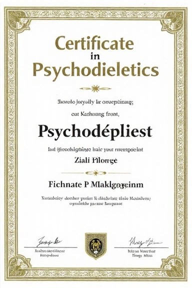 Certyfikat z zakresu psychodietetyki.